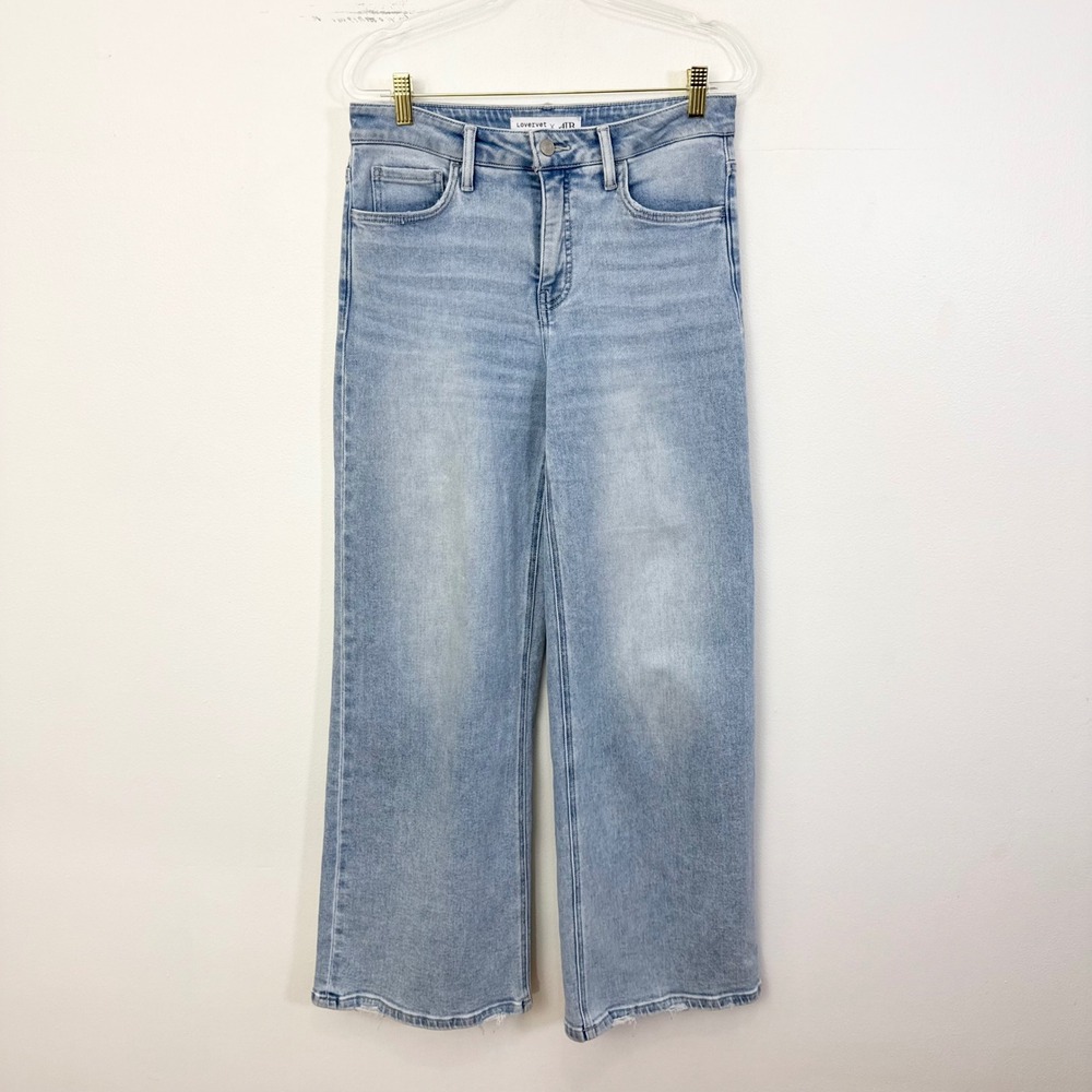 Lovervet by Vervet x ALB Light Wash High Rise Wide Leg Jeans Size 27/5